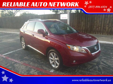 2010 Lexus RX 350 for sale at RELIABLE AUTO NETWORK in Arlington TX