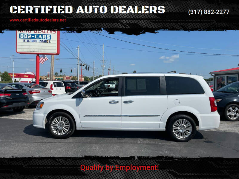 2016 Chrysler Town and Country for sale at CERTIFIED AUTO DEALERS in Greenwood IN