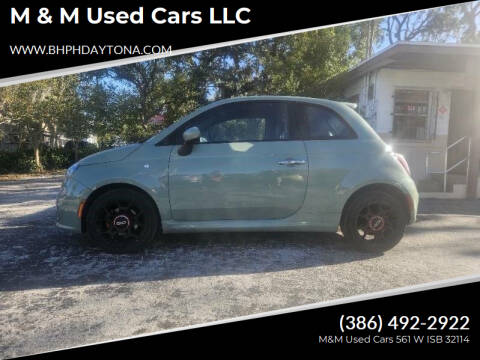 2015 FIAT 500 for sale at M & M Used Cars LLC in Daytona Beach FL