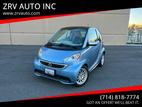 2013 Smart fortwo for sale at ZRV AUTO INC in Brea CA