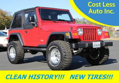2004 Jeep Wrangler for sale at Cost Less Auto Inc. in Rocklin CA