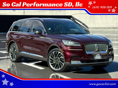 2021 Lincoln Aviator for sale at So Cal Performance SD, llc in San Diego CA