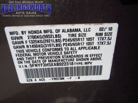 2010 Honda Pilot EX-L