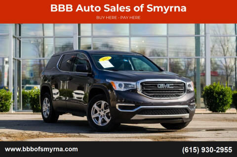 2017 GMC Acadia for sale at BBB Auto Sales of Smyrna in Smyrna TN