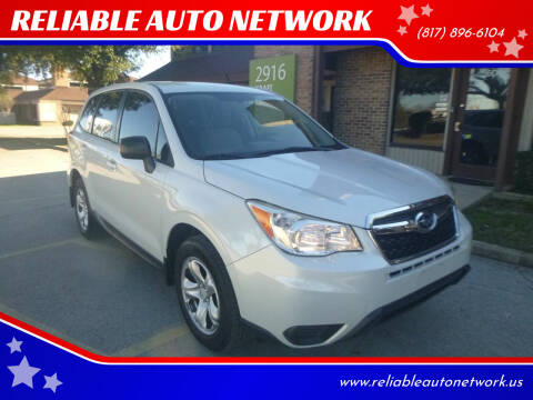 2015 Subaru Forester for sale at RELIABLE AUTO NETWORK in Arlington TX