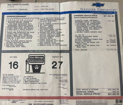 1996 Chevrolet Corvette