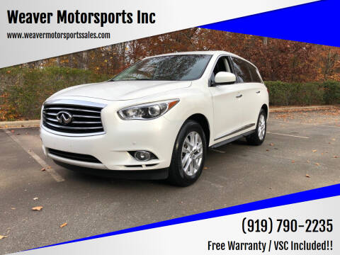 2013 Infiniti JX35 for sale at Weaver Motorsports Inc in Cary NC
