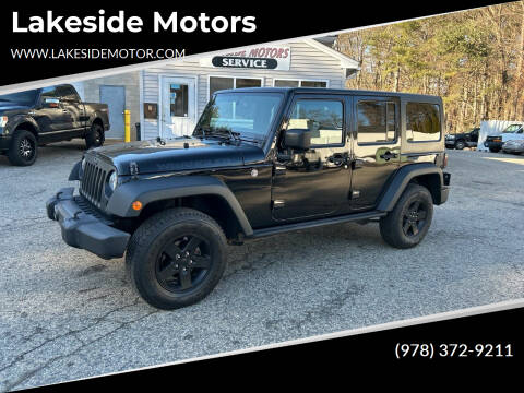 2016 Jeep Wrangler Unlimited for sale at Lakeside Motors in Haverhill MA