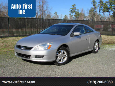 2006 Honda Accord for sale at Auto First Inc in Durham NC