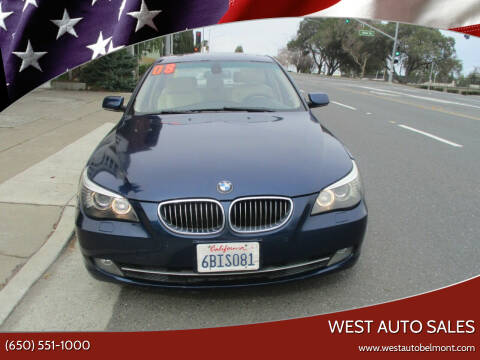 2008 BMW 5 Series for sale at West Auto Sales in Belmont CA