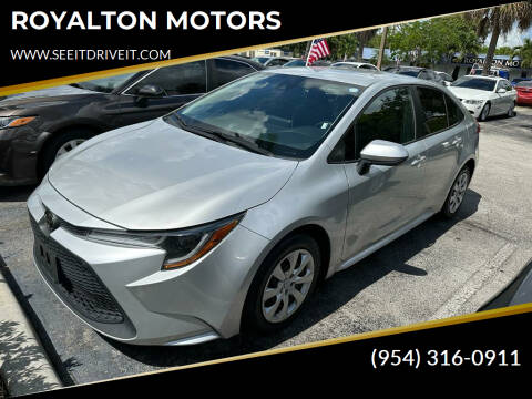 2021 Toyota Corolla for sale at ROYALTON MOTORS in Plantation FL