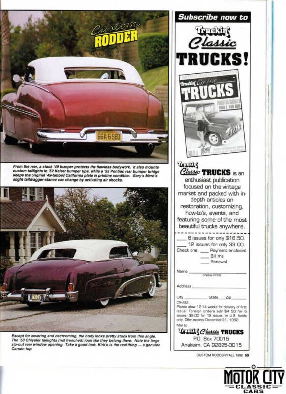 1949 Mercury Custom Convertible