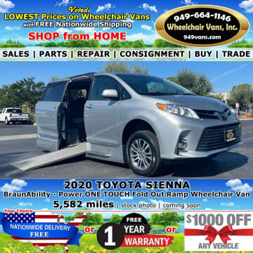2020 Toyota Sienna for sale at Wheelchair Vans Inc in Laguna Hills CA