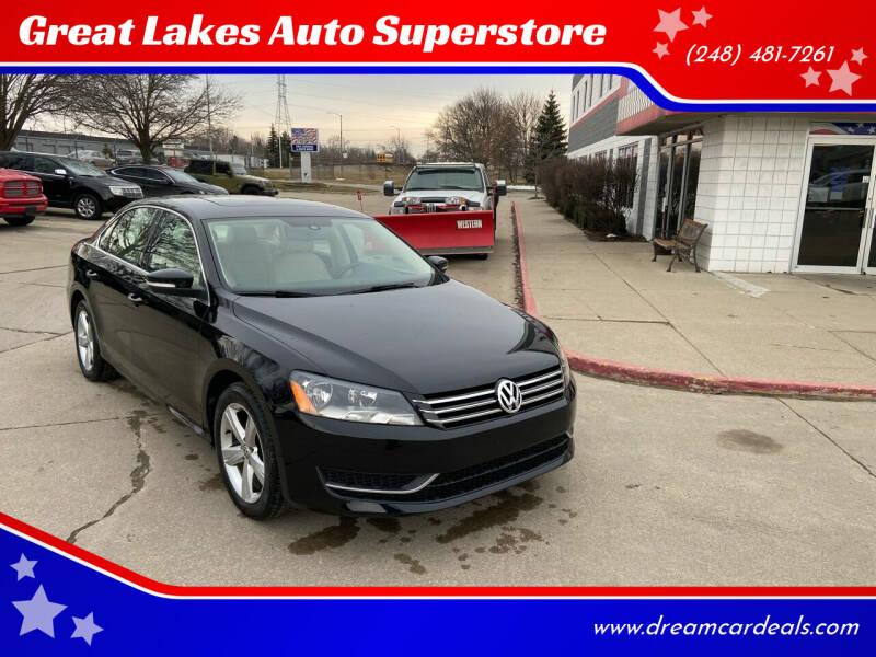 2013 Volkswagen Passat for sale at Great Lakes Auto Superstore in Waterford Township MI
