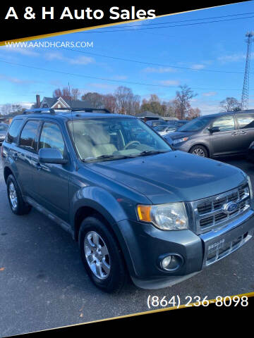 2011 Ford Escape for sale at A & H Auto Sales in Greenville SC