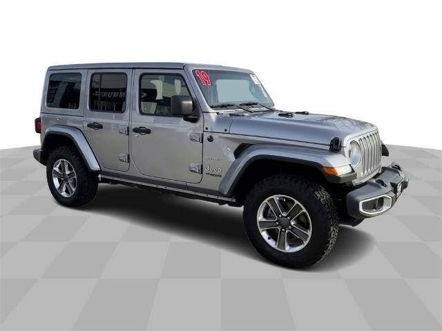 Used 2019 Jeep Wrangler Unlimited Sahara with VIN 1C4HJXEG3KW631470 for sale in Waterloo, IA