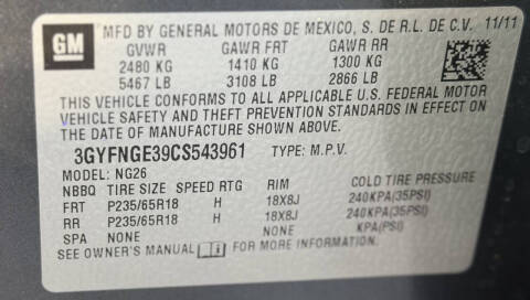 2012 Cadillac SRX