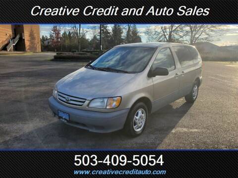 2001 Toyota Sienna for sale at Creative Credit & Auto Sales in Salem OR