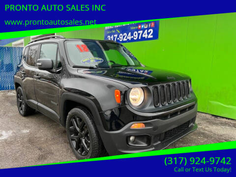 2018 Jeep Renegade for sale at PRONTO AUTO SALES INC in Indianapolis IN