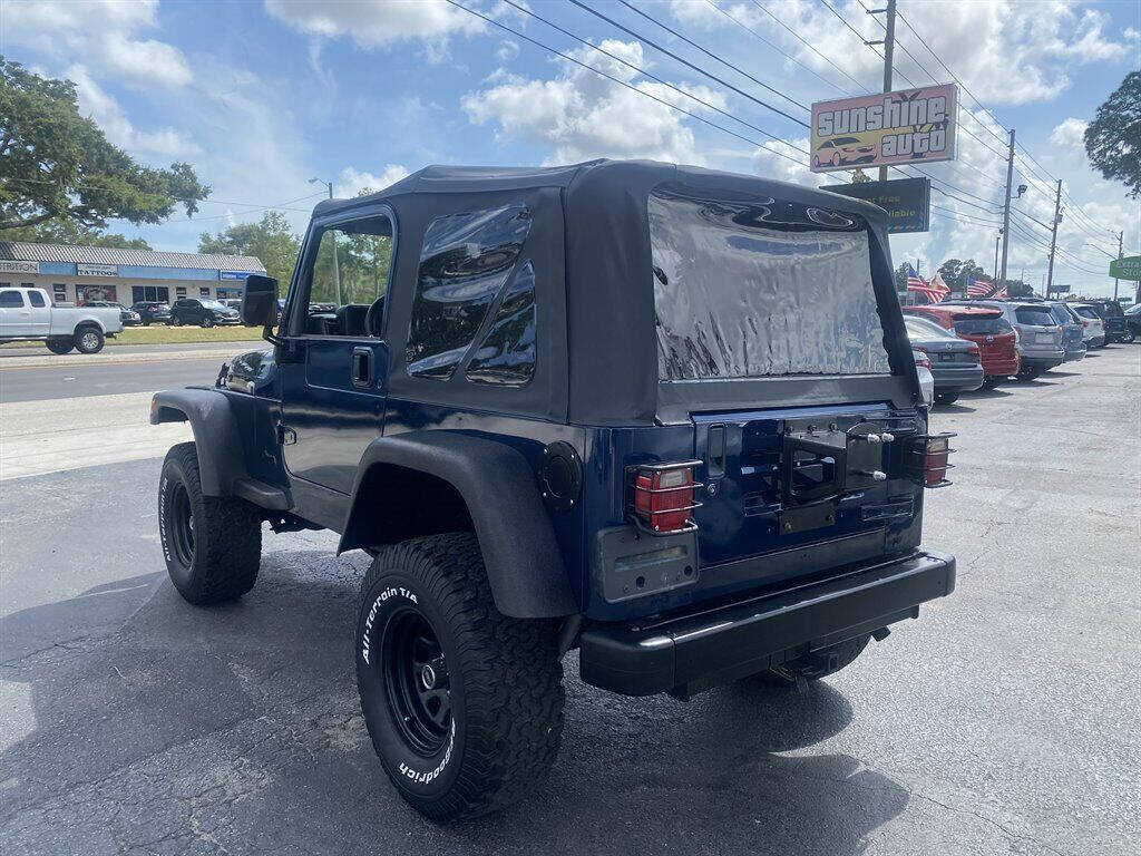 2002 Jeep Wrangler for sale at Sunshine Auto in Pinellas Park, FL