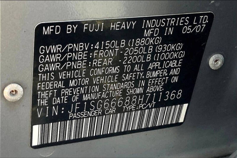 2008 Subaru Forester Sports 2.5 X