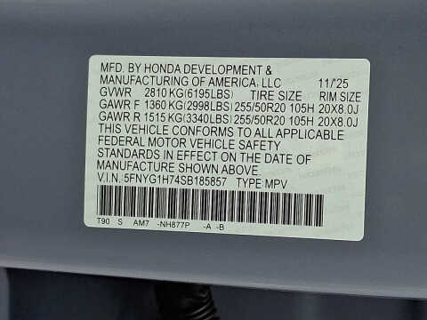 2025 Honda Pilot Touring
