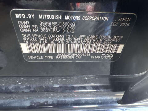 2017 Mitsubishi Lancer LE