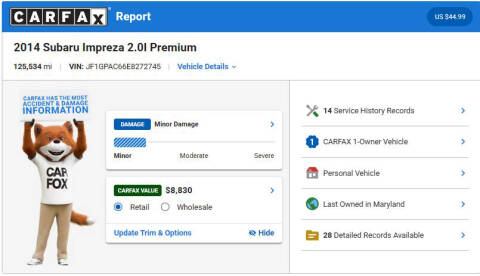 2014 Subaru Impreza 2.0i Premium