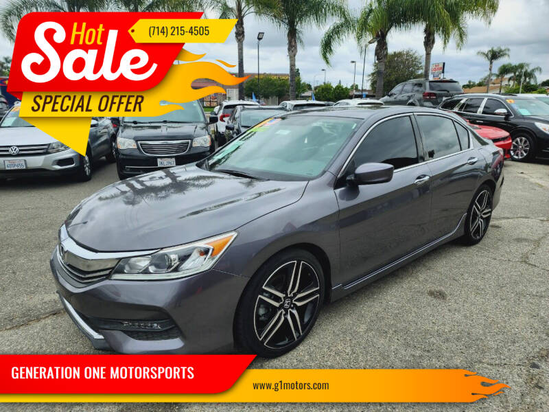 2017 Honda Accord for sale at GENERATION ONE MOTORSPORTS in La Habra CA