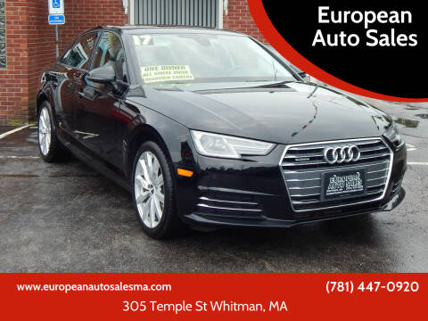 2017 Audi A4 for sale at European Auto Sales in Whitman MA