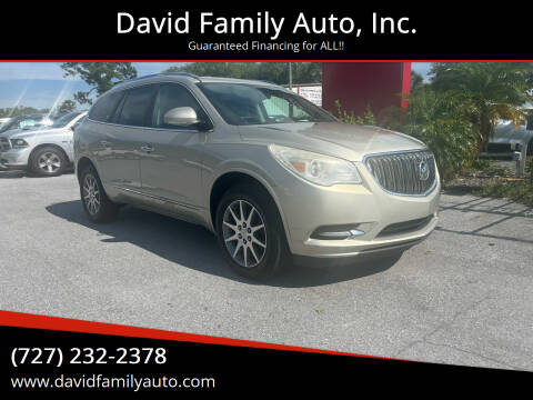 2013 Buick Enclave for sale at David Family Auto, Inc. in New Port Richey FL