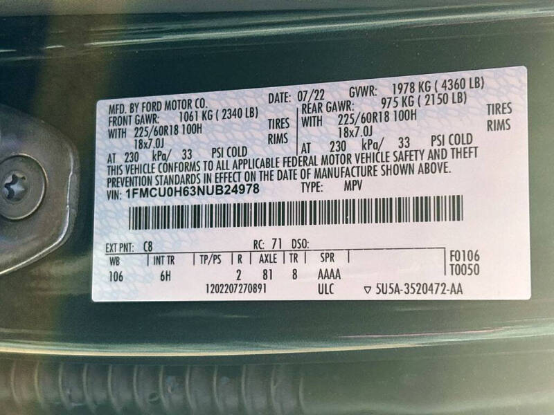 2022 Ford Escape SEL