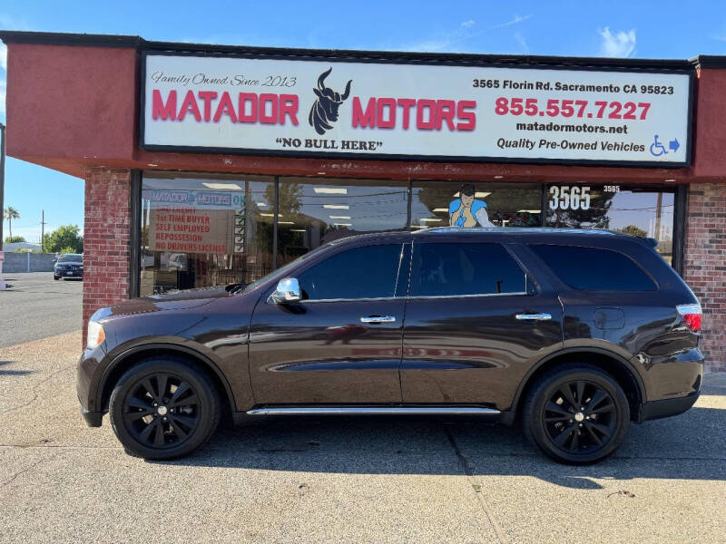 2012 Dodge Durango for sale at Matador Motors in Sacramento CA