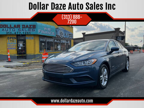2018 Ford Fusion Hybrid for sale at Dollar Daze Auto Sales Inc in Detroit MI