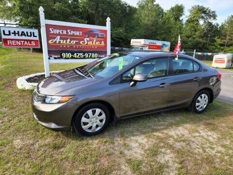 2012 Honda Civic for sale at Super Sport Auto Sales in Hope Mills NC