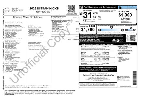 2025 Nissan Kicks SV