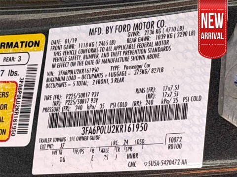 2019 Ford Fusion Hybrid SE