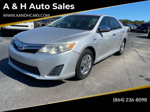 2014 Toyota Camry Hybrid for sale at A & H Auto Sales in Greenville SC