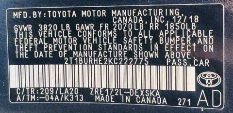 2019 Toyota Corolla L