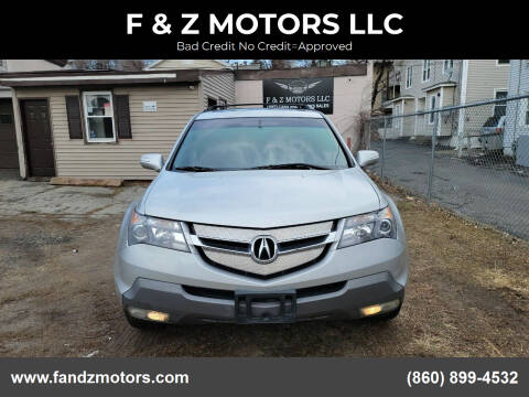 2009 Acura MDX for sale at F & Z MOTORS LLC in Vernon Rockville CT