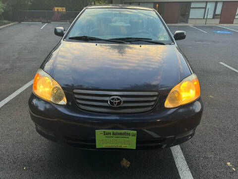 2003 Toyota Corolla for sale at Euro Automotive LLC in Falls Church VA