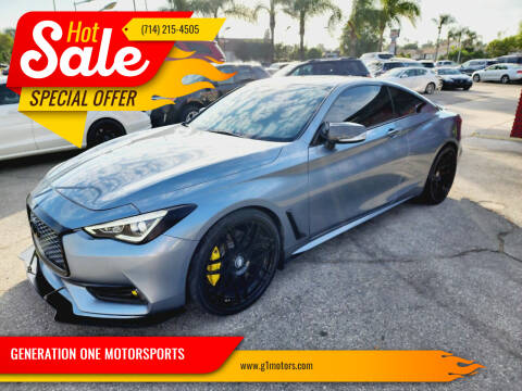 2017 Infiniti Q60 for sale at GENERATION ONE MOTORSPORTS in La Habra CA