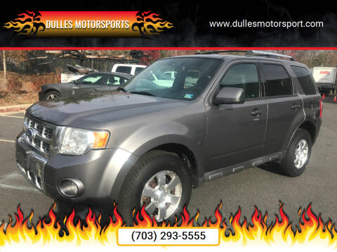 2012 Ford Escape for sale at Dulles Motorsports in Dulles VA