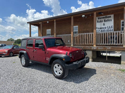 2012 Jeep Wrangler Unlimited for sale at Vermilion Auto Sales & Finance in Erath LA