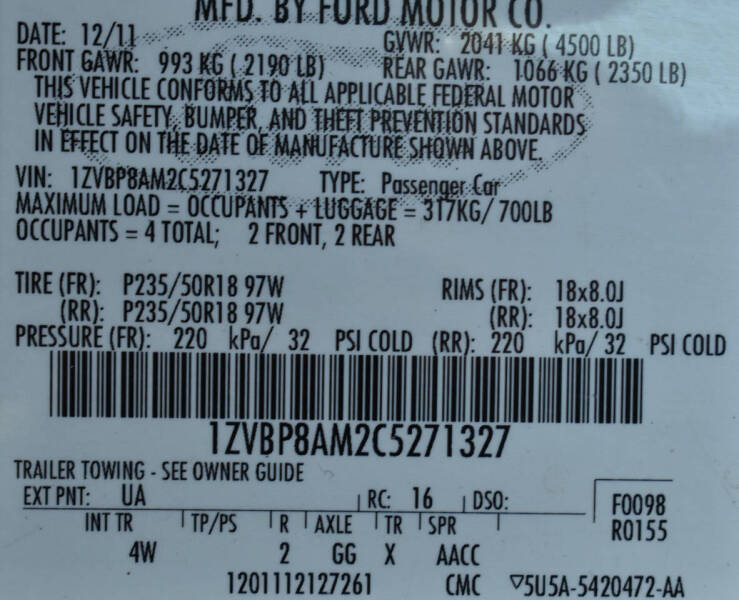 2012 Ford Mustang V6 Premium