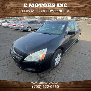 2006 Honda Accord for sale at E Motors INC in Vienna VA