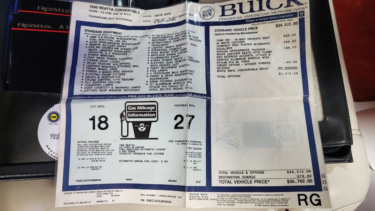 1990 Buick Reatta 102