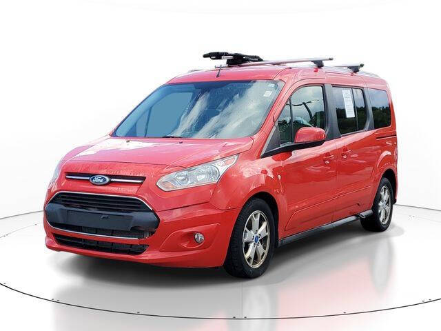 Red 2015 Ford Transit Connect Titanium Titanium 4dr LWB Mini-Van w/Rear Liftgate 2