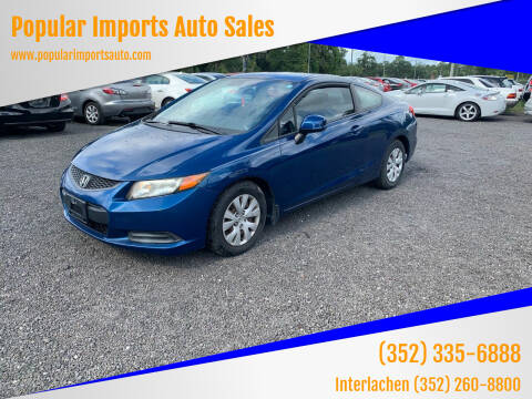 2012 Honda Civic for sale at Popular Imports Auto Sales - Popular Imports-InterLachen in Interlachehen FL