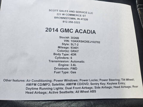 2014 GMC Acadia SLT-2